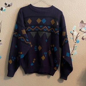 Vintage 80s Gitano men’s colorful sweater M